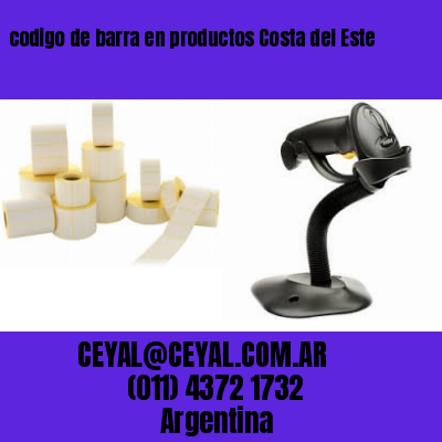 codigo de barra en productos Costa del Este