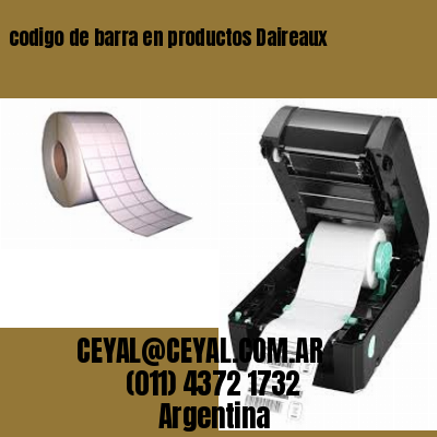 codigo de barra en productos Daireaux