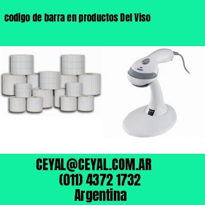 codigo de barra en productos Del Viso