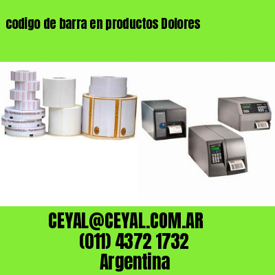 codigo de barra en productos Dolores