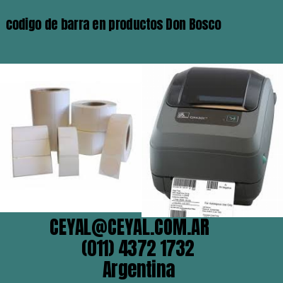 codigo de barra en productos Don Bosco