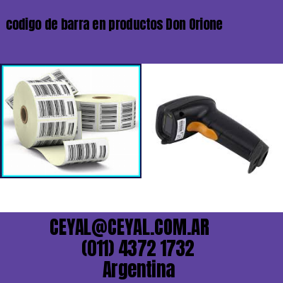 codigo de barra en productos Don Orione