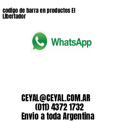 codigo de barra en productos El Libertador