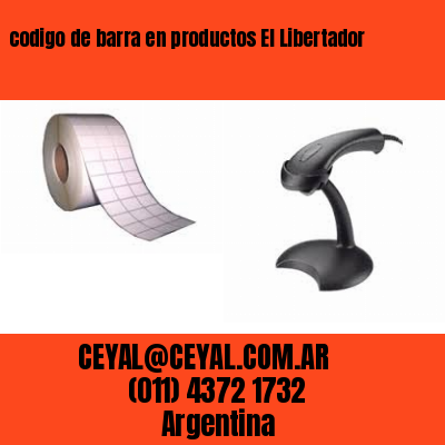 codigo de barra en productos El Libertador
