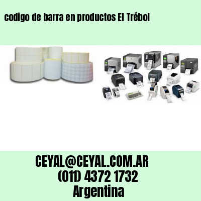 codigo de barra en productos El Trébol