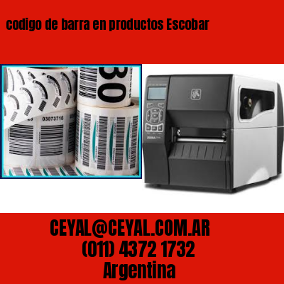 codigo de barra en productos Escobar