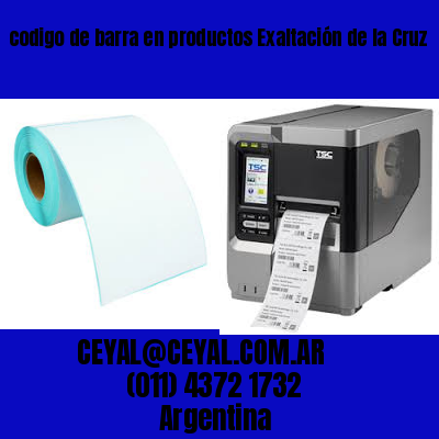 codigo de barra en productos Exaltación de la Cruz