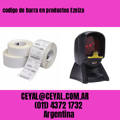 codigo de barra en productos Ezeiza