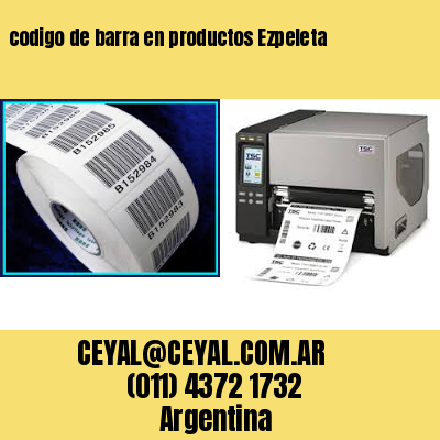 codigo de barra en productos Ezpeleta