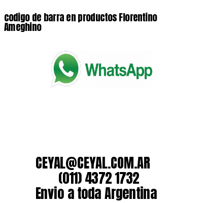 codigo de barra en productos Florentino Ameghino