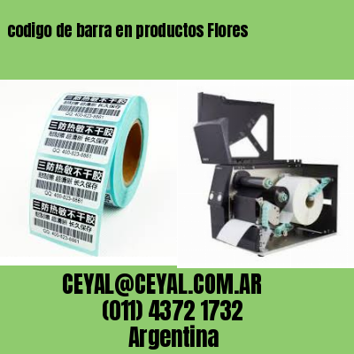 codigo de barra en productos Flores
