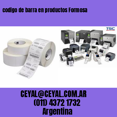 codigo de barra en productos Formosa