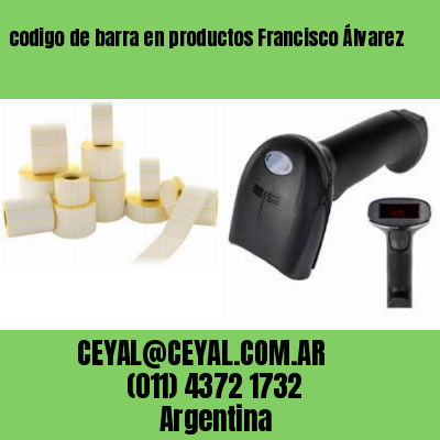codigo de barra en productos Francisco Álvarez
