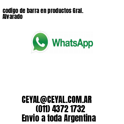 codigo de barra en productos Gral. Alvarado