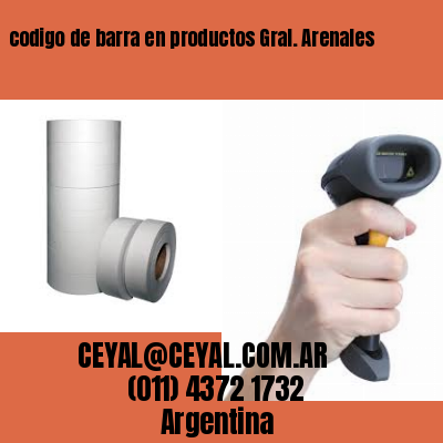 codigo de barra en productos Gral. Arenales