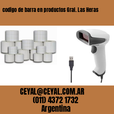 codigo de barra en productos Gral. Las Heras