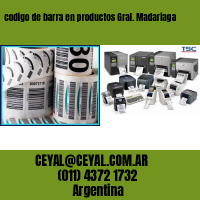 codigo de barra en productos Gral. Madariaga