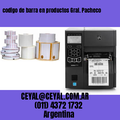 codigo de barra en productos Gral. Pacheco