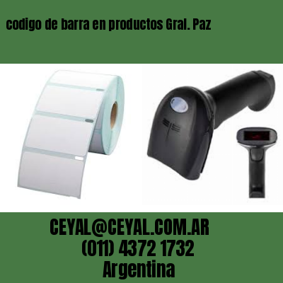 codigo de barra en productos Gral. Paz