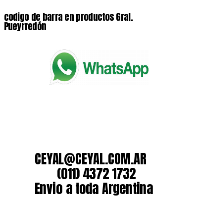 codigo de barra en productos Gral. Pueyrredón