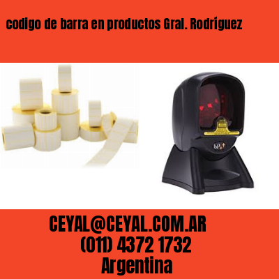 codigo de barra en productos Gral. Rodríguez