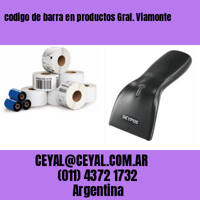codigo de barra en productos Gral. Viamonte