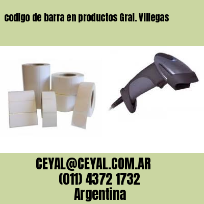 codigo de barra en productos Gral. Villegas