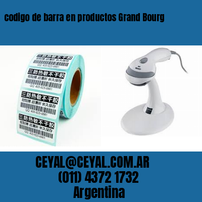 codigo de barra en productos Grand Bourg