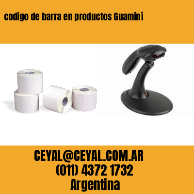 codigo de barra en productos Guaminí