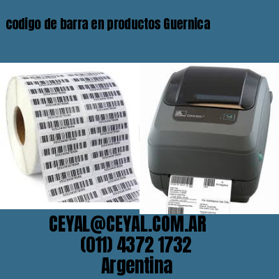 codigo de barra en productos Guernica