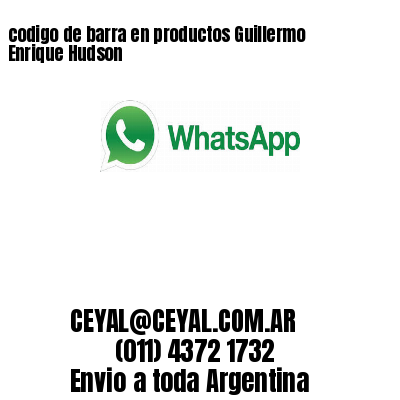 codigo de barra en productos Guillermo Enrique Hudson