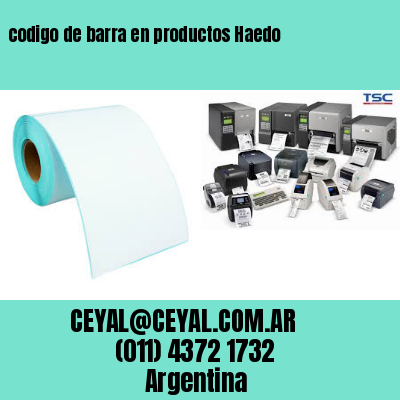 codigo de barra en productos Haedo