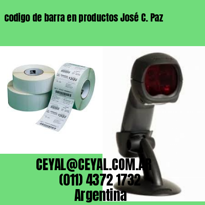 codigo de barra en productos José C. Paz