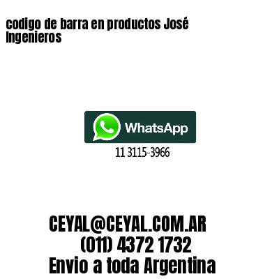 codigo de barra en productos José Ingenieros