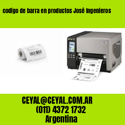 codigo de barra en productos José Ingenieros