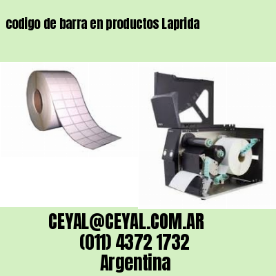 codigo de barra en productos Laprida