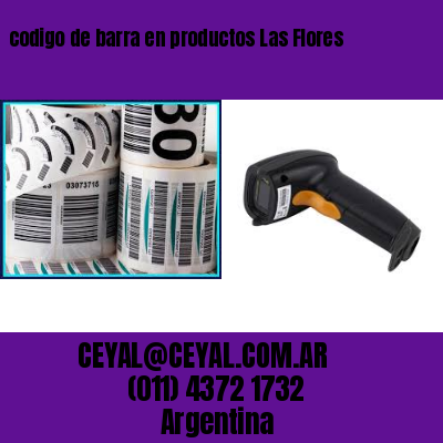 codigo de barra en productos Las Flores