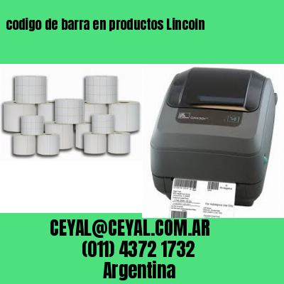 codigo de barra en productos Lincoln