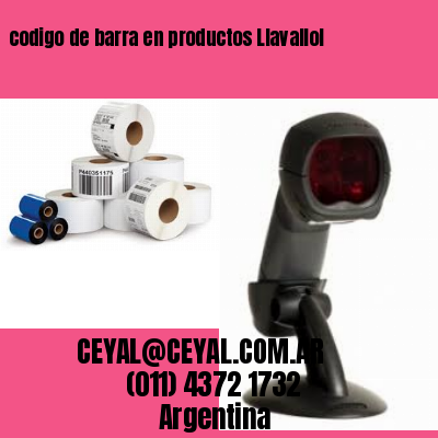 codigo de barra en productos Llavallol