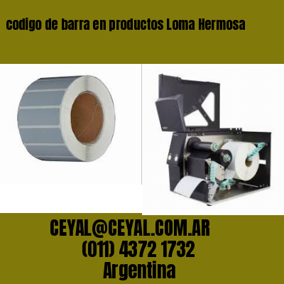 codigo de barra en productos Loma Hermosa