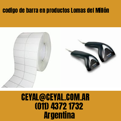 codigo de barra en productos Lomas del Millón