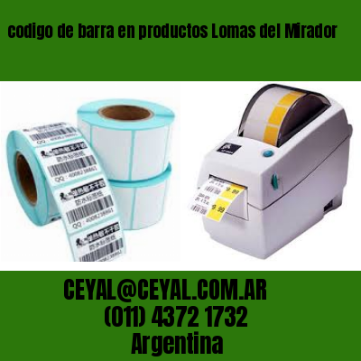 codigo de barra en productos Lomas del Mirador