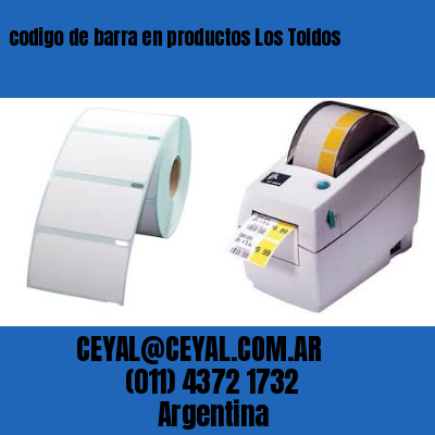 codigo de barra en productos Los Toldos