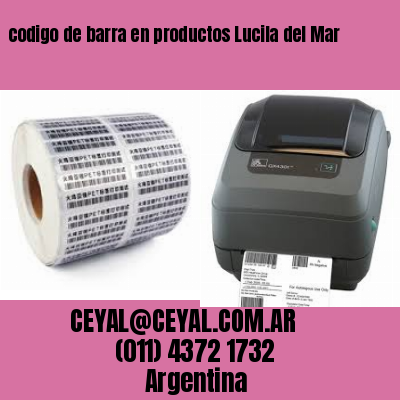 codigo de barra en productos Lucila del Mar