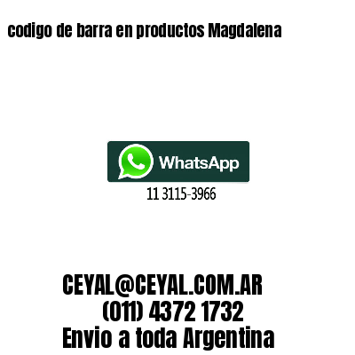 codigo de barra en productos Magdalena