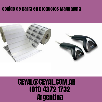 codigo de barra en productos Magdalena