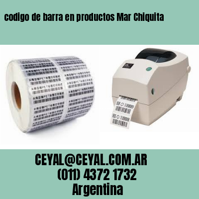 codigo de barra en productos Mar Chiquita