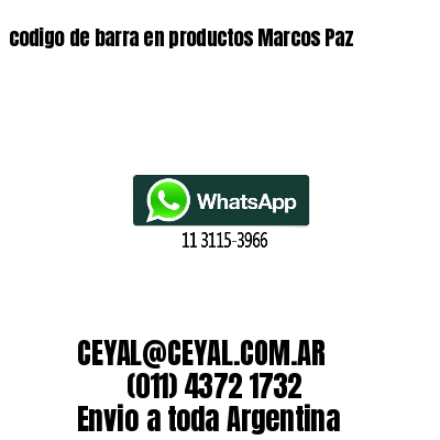 codigo de barra en productos Marcos Paz