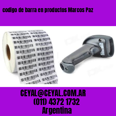 codigo de barra en productos Marcos Paz