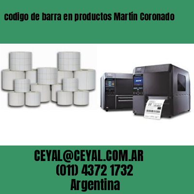 codigo de barra en productos Martín Coronado